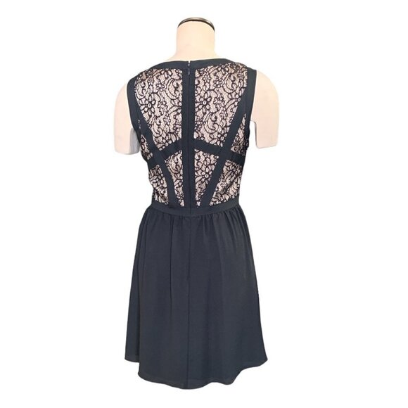 NWT Gianni Bini Averia Dress Lace Lined Bodice Sz 6 Black #132E - Picture 5 of 9